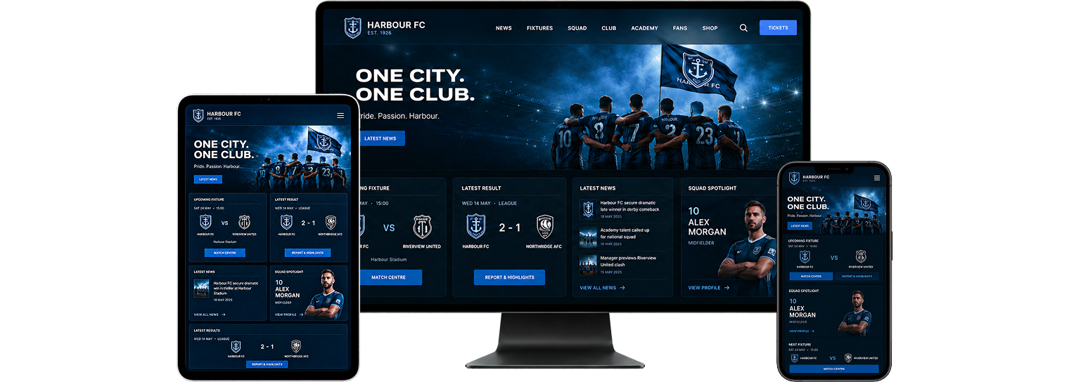 Your Club On Every Screen Mockup